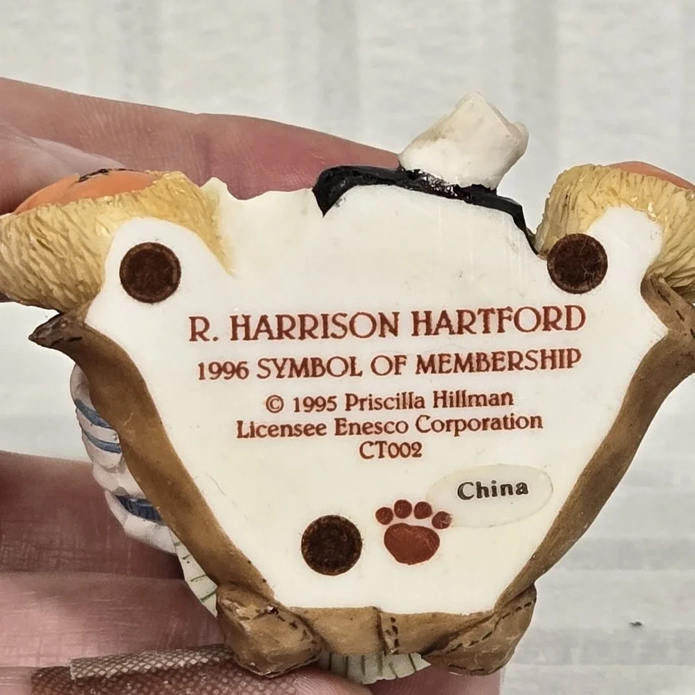 Cherished Teddies R. Harrison Hartford‎ Charter Member 1996 Symbol Of Membership